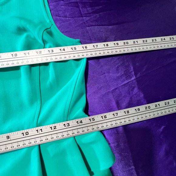 NEW 📌Loft Turquoise Wedding Guest - Semi-Formal Afternoon - Midi Peplum Dress - Picture 12 of 15